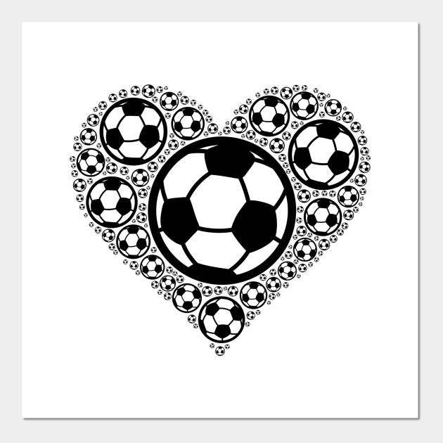Soccer Balls in Heart | Soccer Player Gift